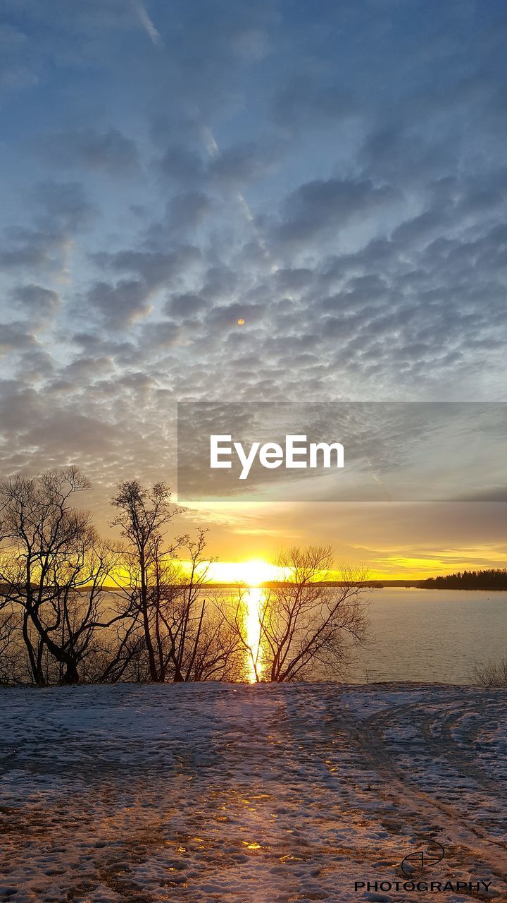 SCENIC VIEW OF BEACH DURING SUNSET