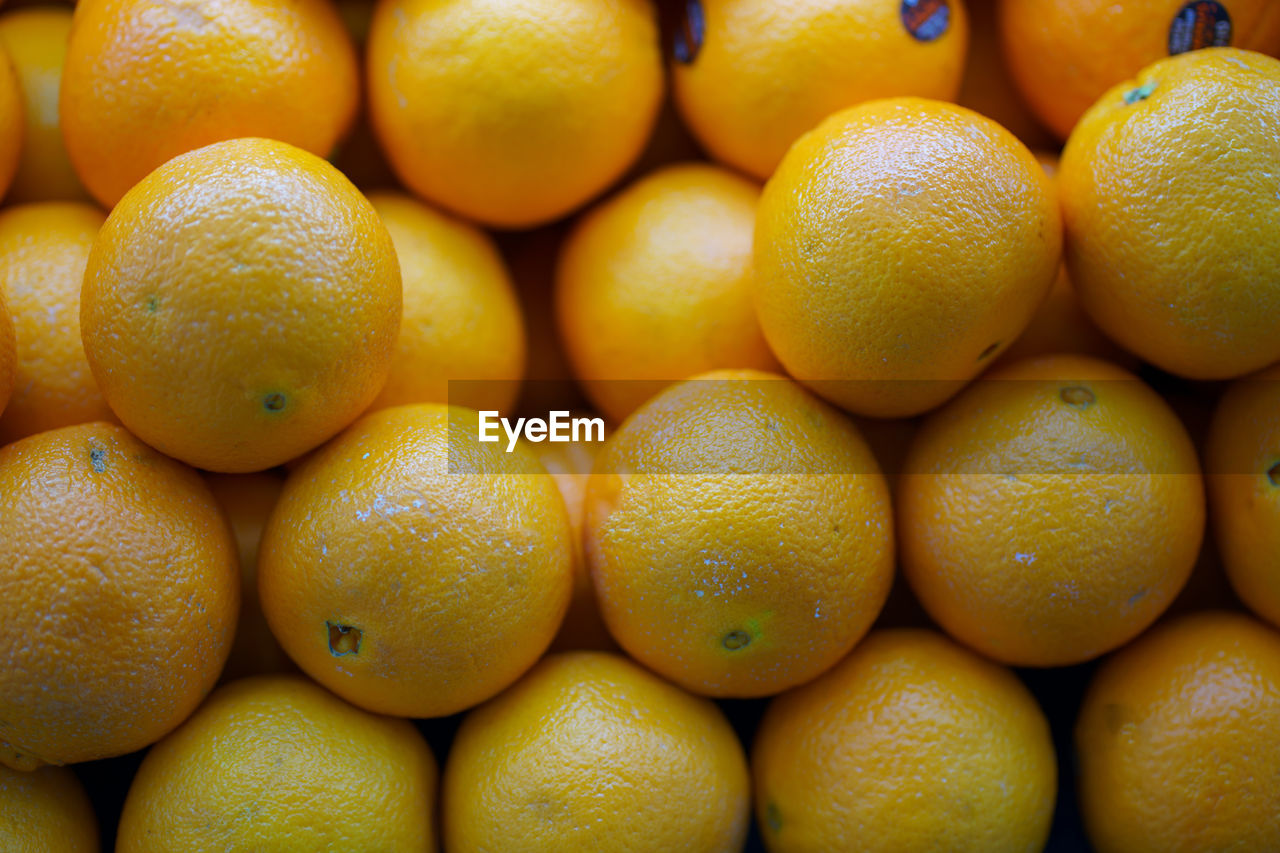 full frame shot of oranges for sale
