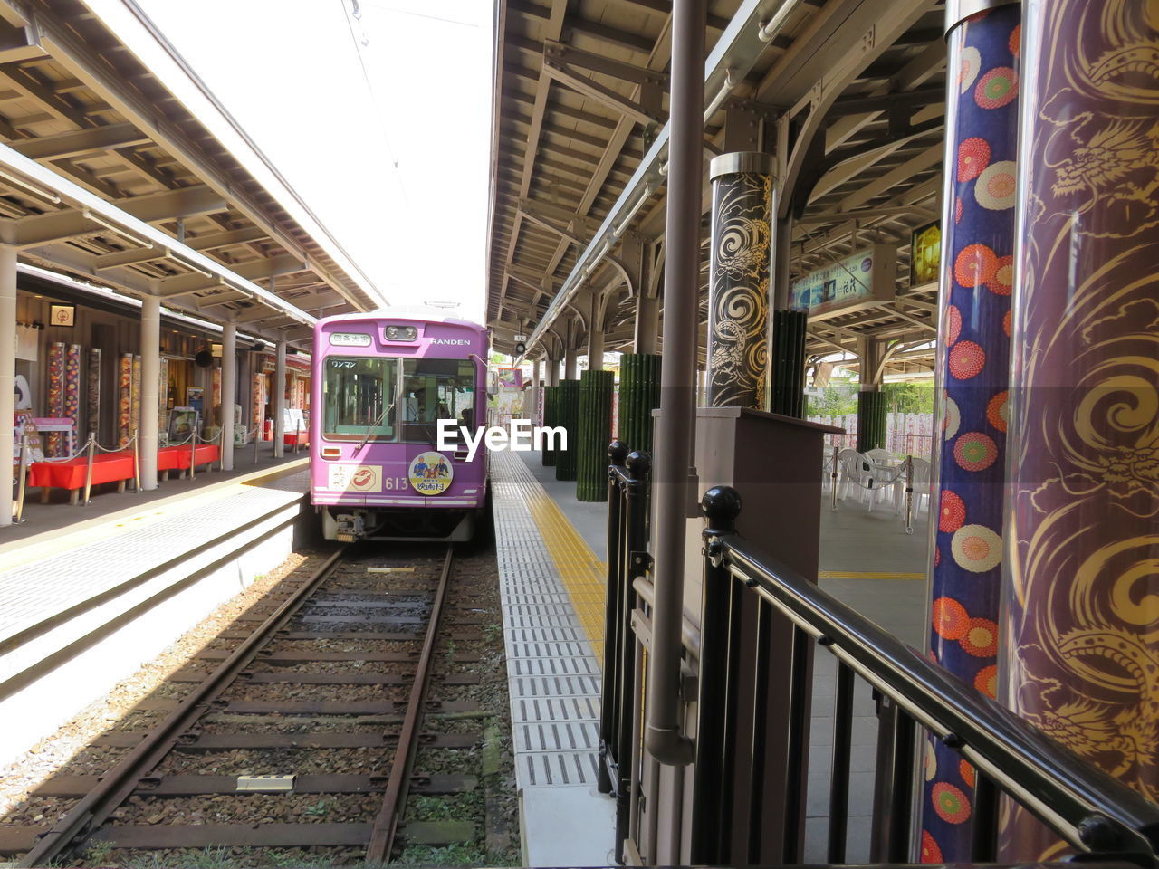 TRAIN AT RAILROAD STATION