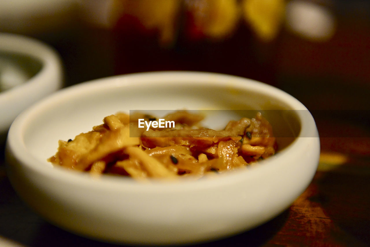 CLOSE-UP OF MEAL SERVED ON TABLE