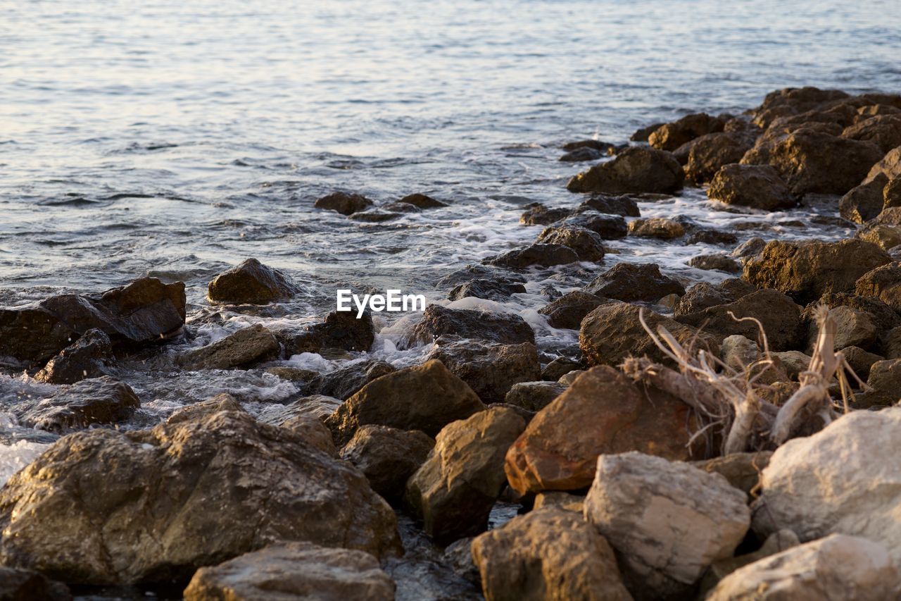 Rocks in sea