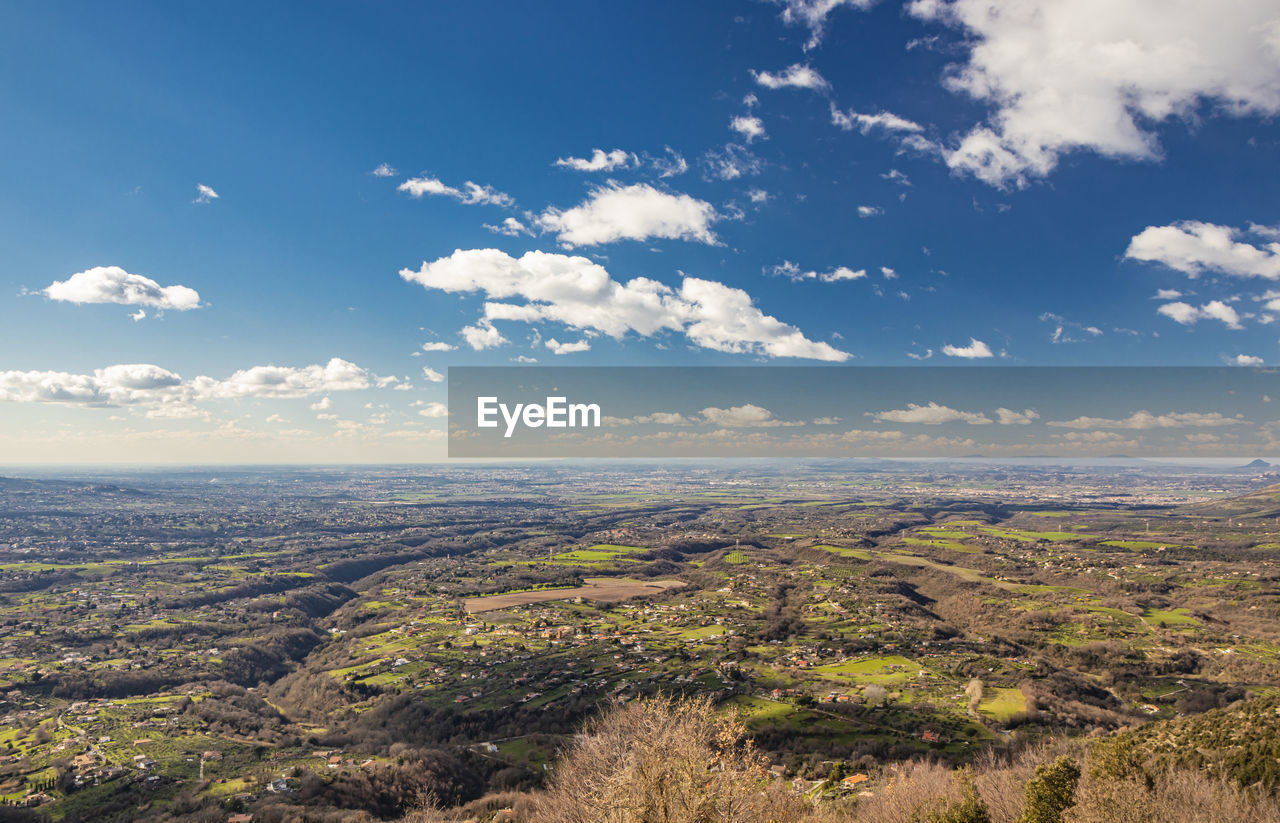 AERIAL VIEW OF LANDSCAPE AGAINST SKY