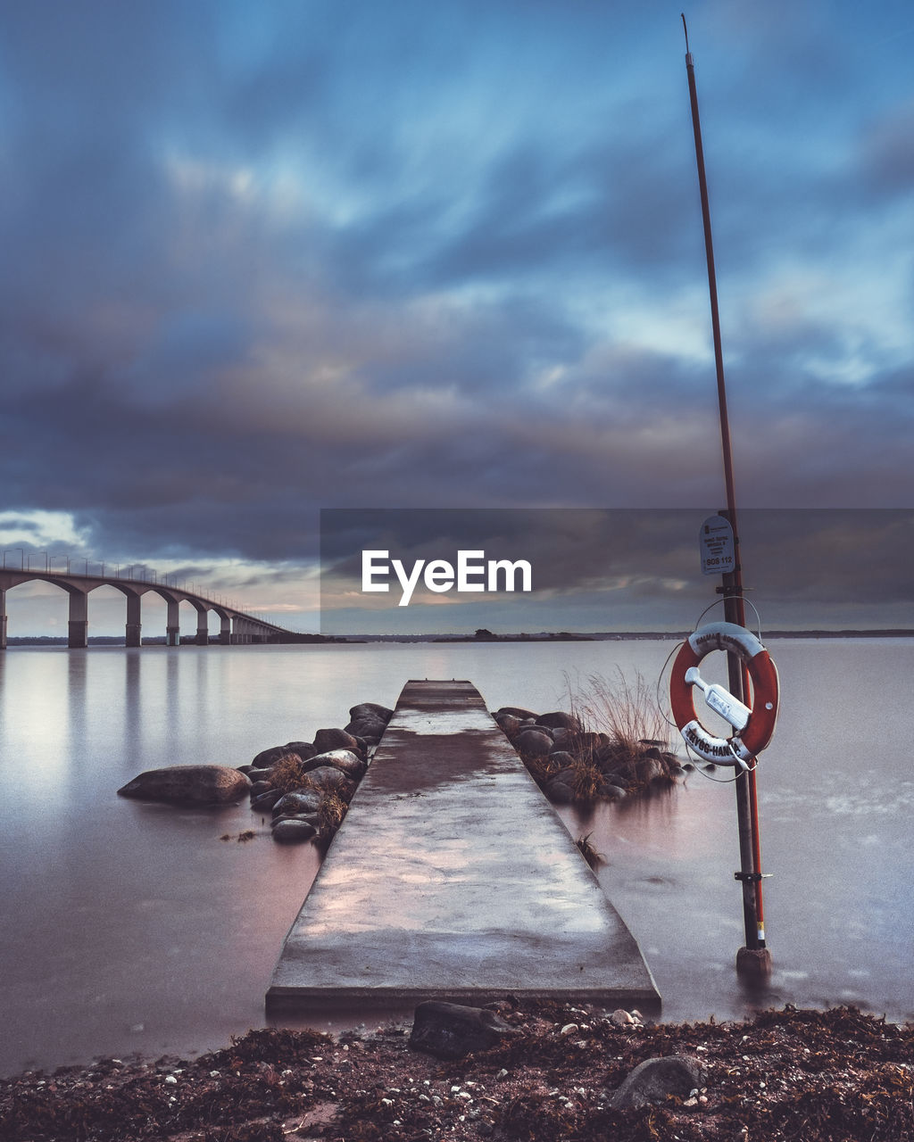 Bridge over water against sky