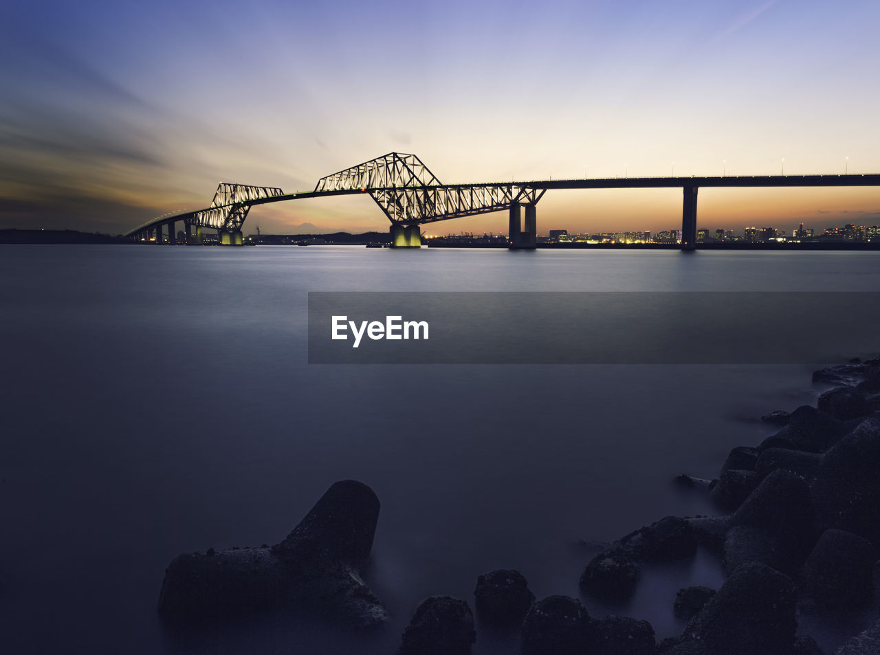 View of bridge over sea