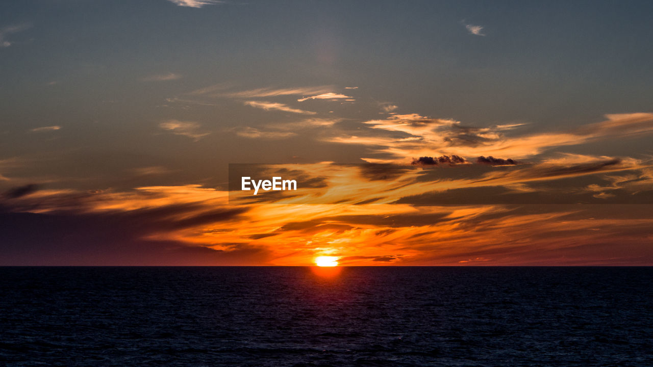 View of sea during sunset