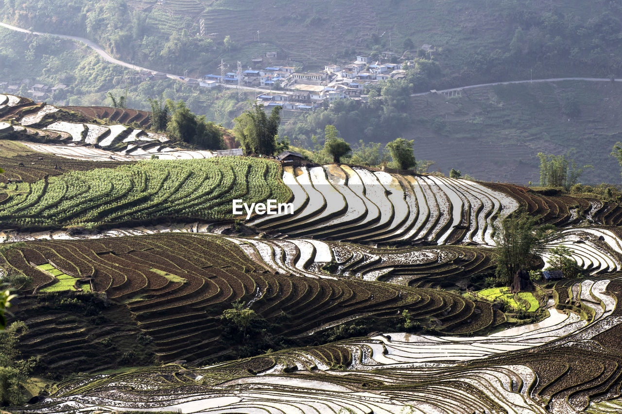 Season to get water into the field, this is a terraced field in bat xat, lao cai