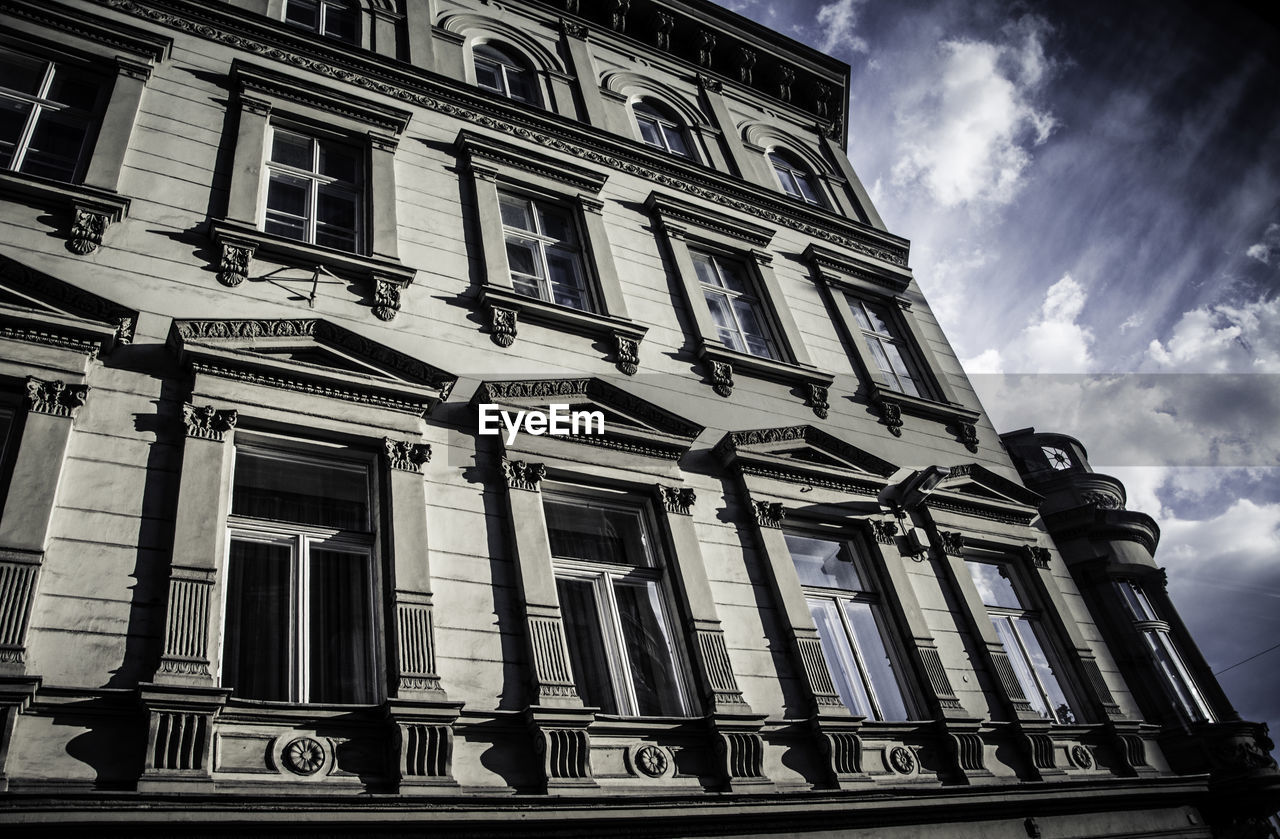 LOW ANGLE VIEW OF HISTORIC BUILDING