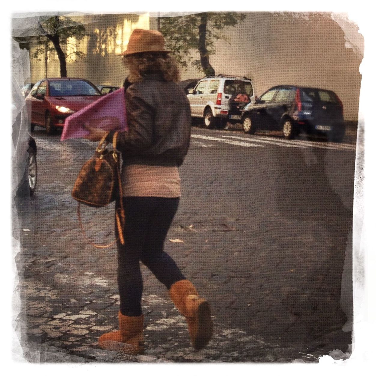 PERSON STANDING ON ROAD