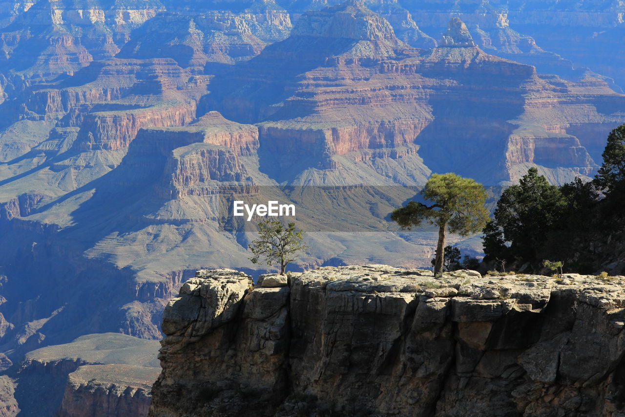 Scenic view of rocky mountains