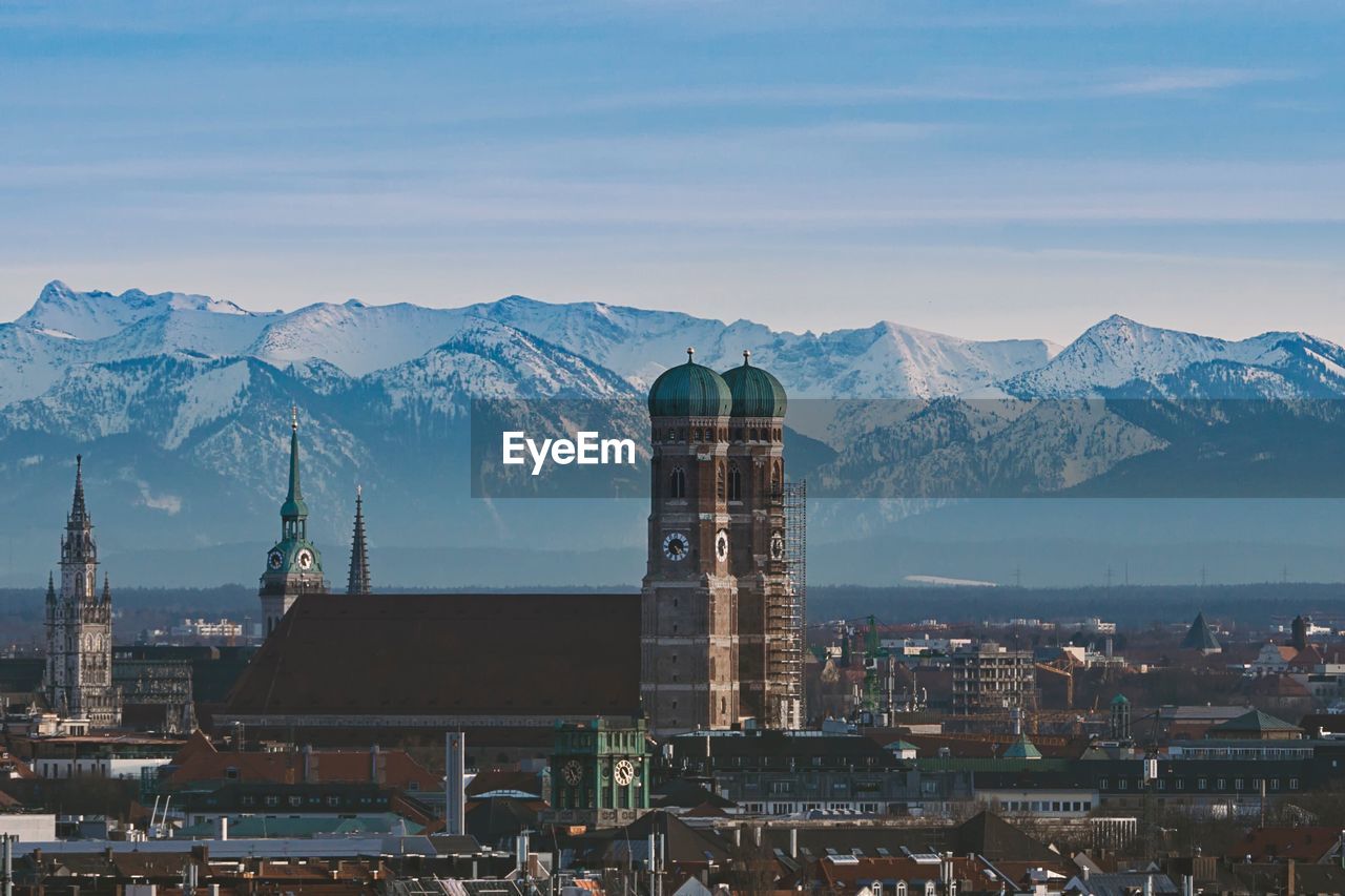 Panoramic shot of cityscape against sky