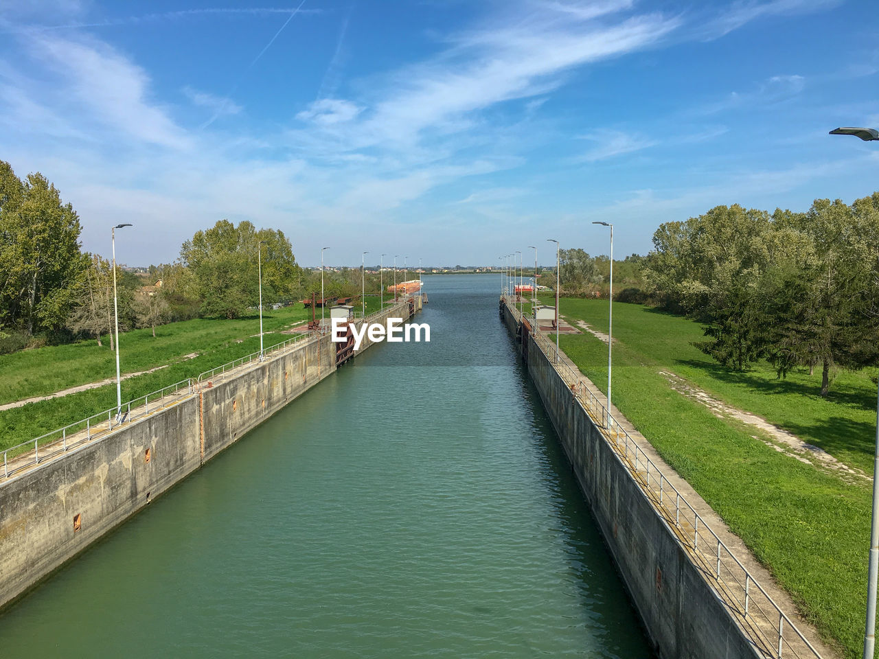 Bridge over river against sky