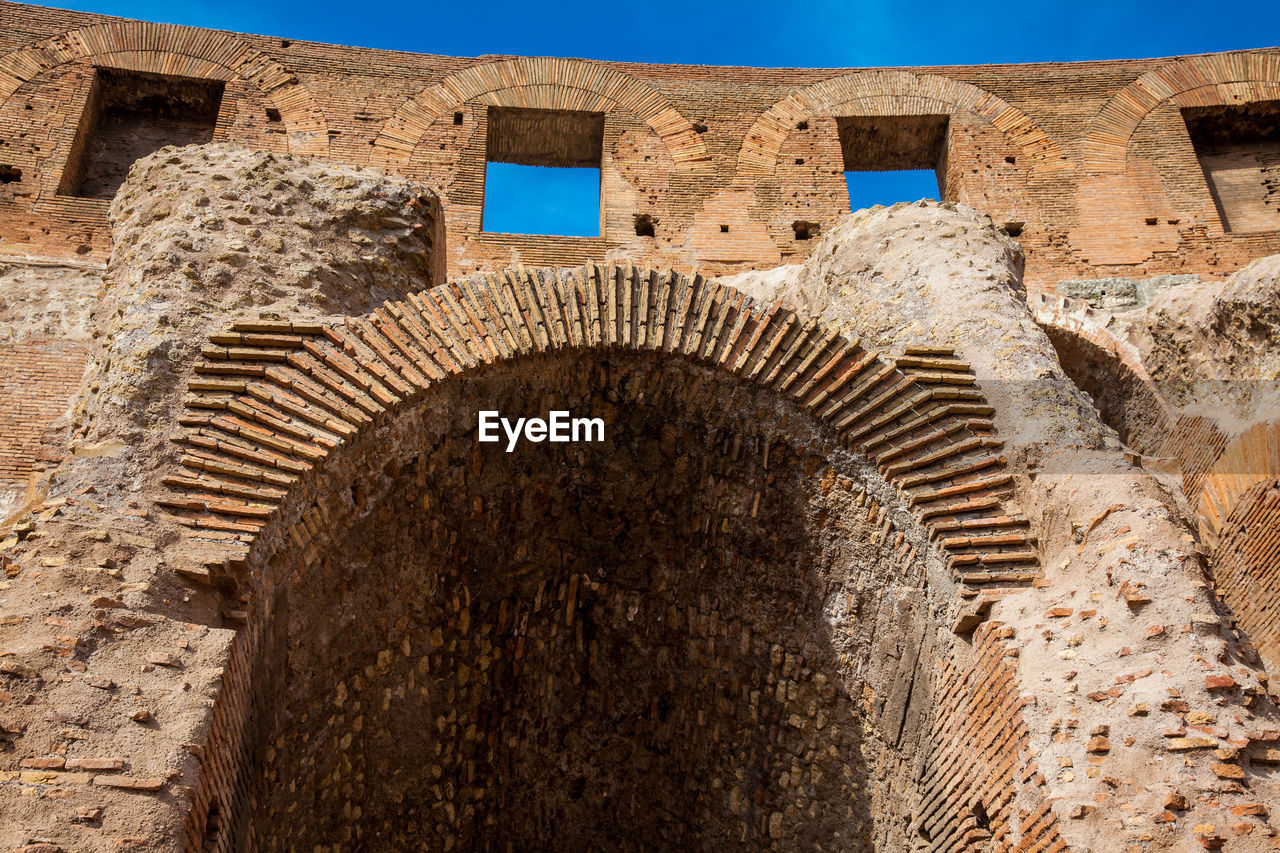 Interior of the famous colosseum in rome