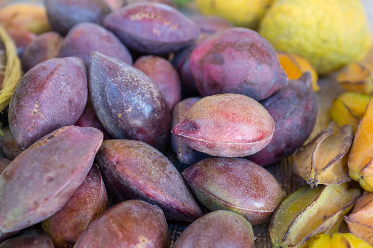 Close-up of almonds for sale at market stall