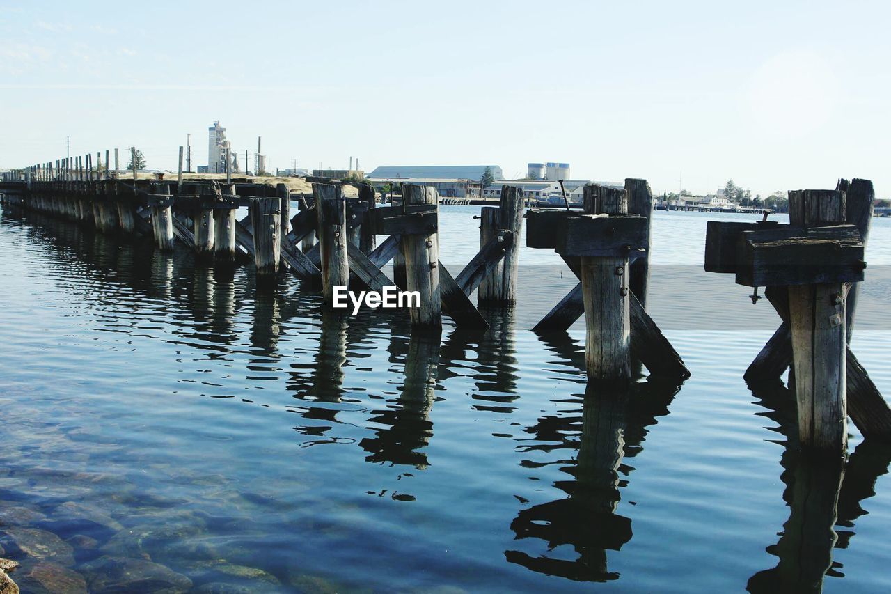 Pier over calm sea