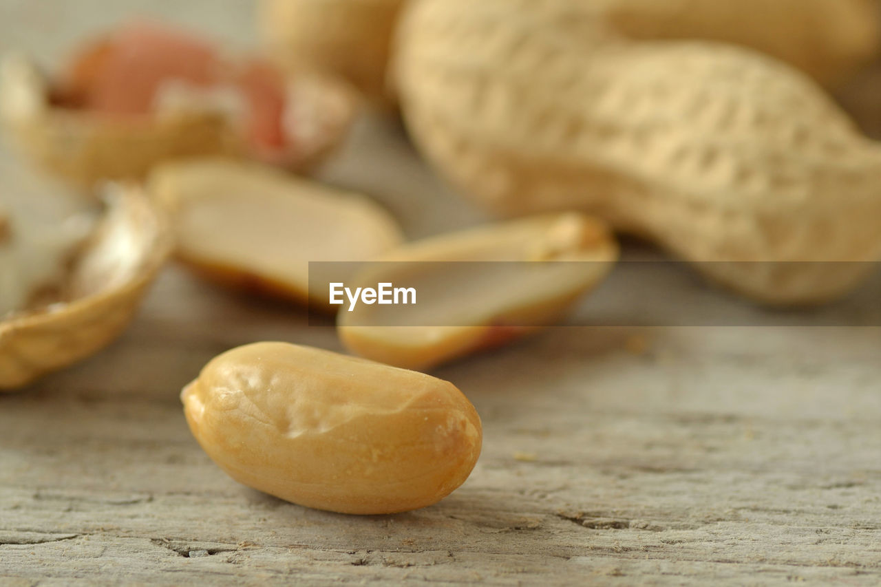 CLOSE-UP OF BREAD IN PLATE ON TABLE