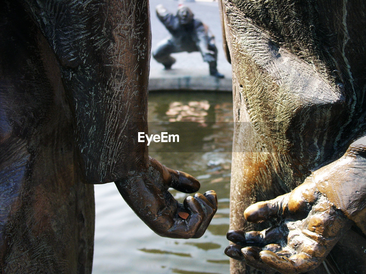 CLOSE-UP OF HAND BY ELEPHANT