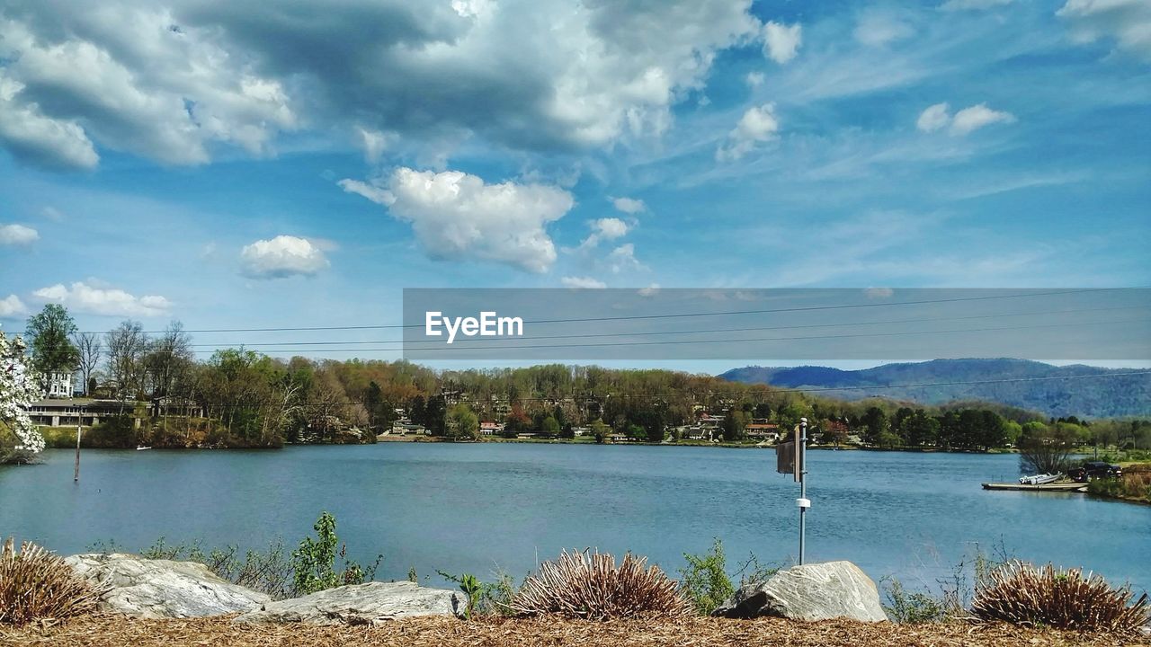 SCENIC VIEW OF LAKE WITH REFLECTION AGAINST SKY