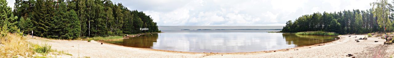 Panoramic view of beach against sky