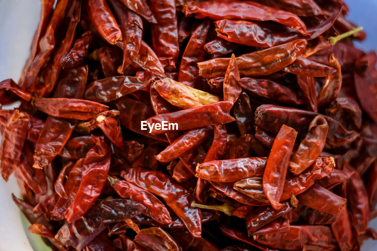 Close-up of red chili peppers