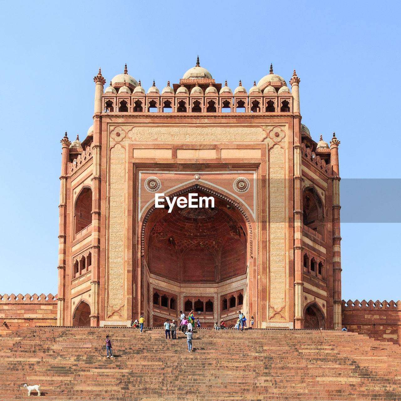 low angle view of historic building against clear sky