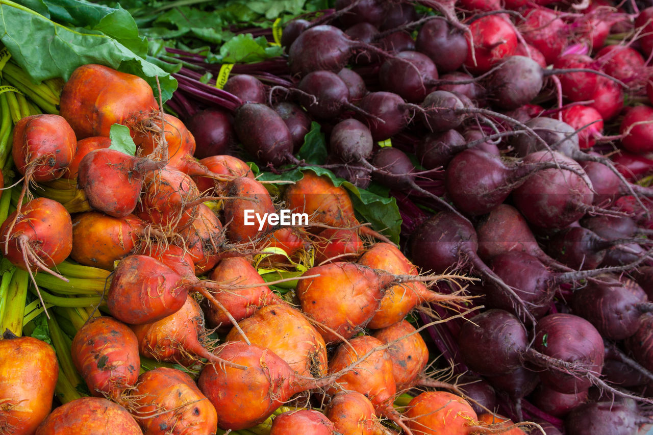 Full frame shot of vegetables in market