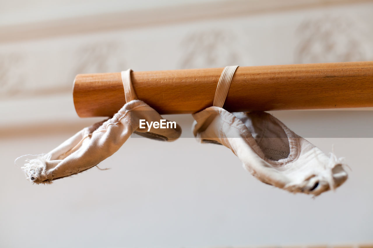 Close-up of ballet shoes