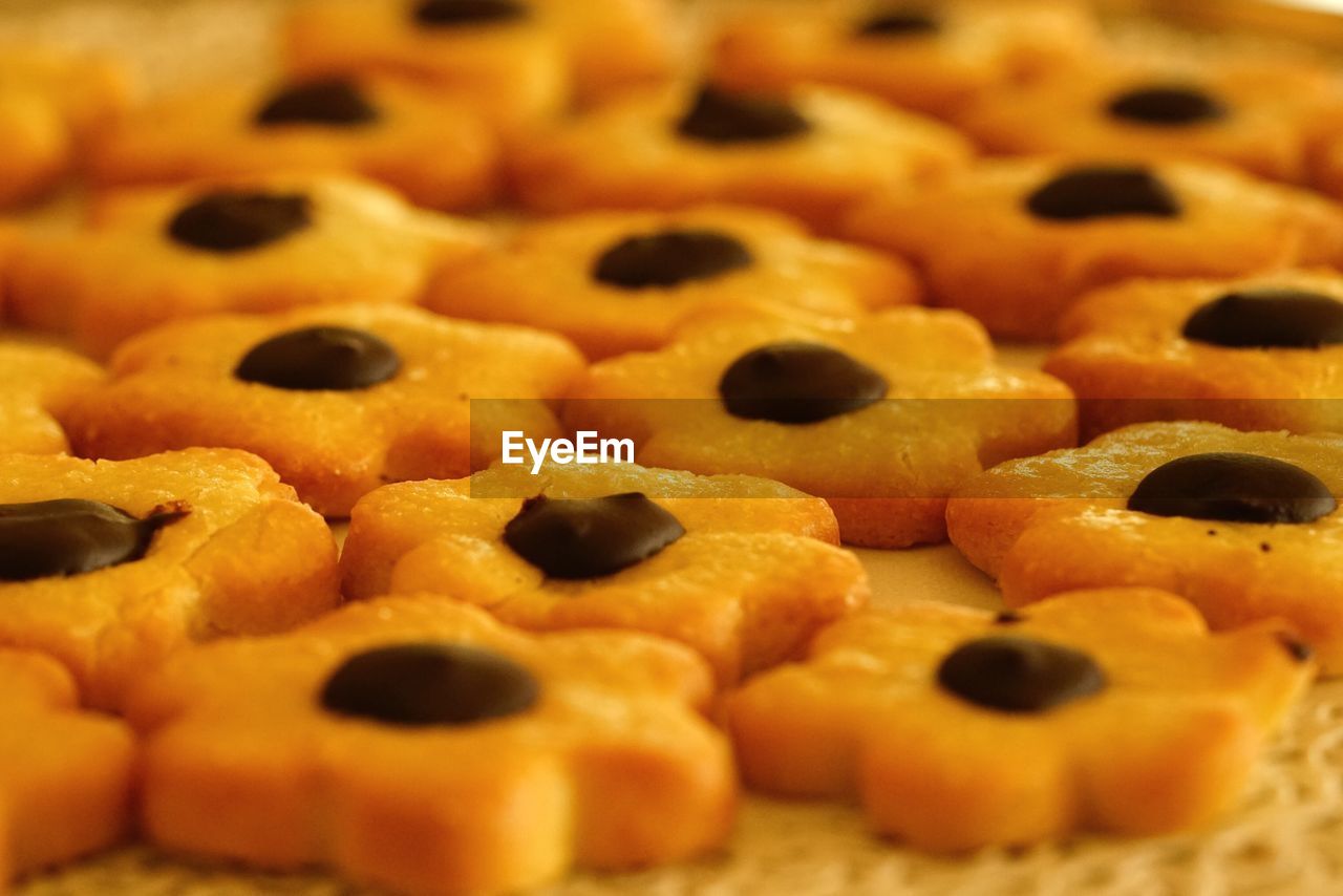 Full frame shot of dessert on table