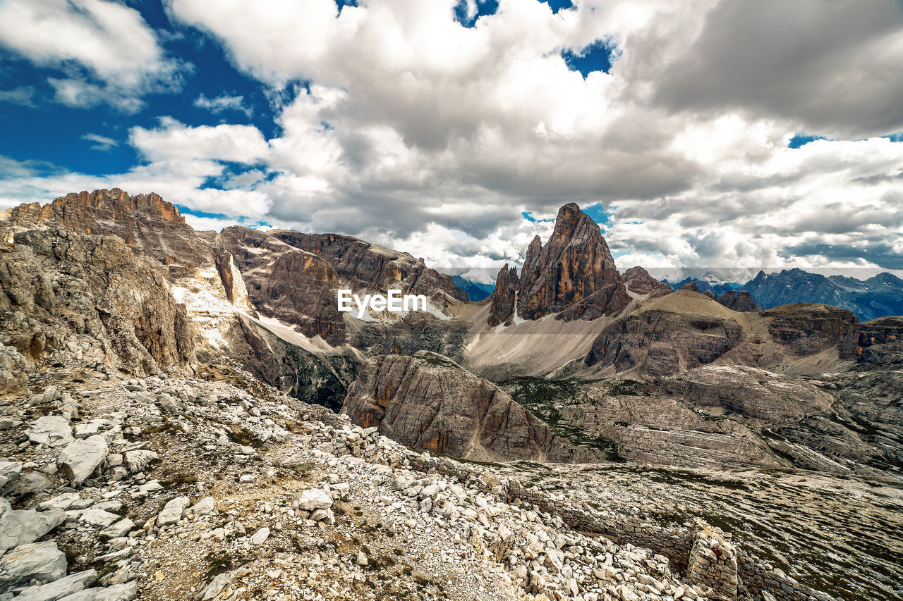 PANORAMIC VIEW OF ROCKY MOUNTAINS AGAINST SKY