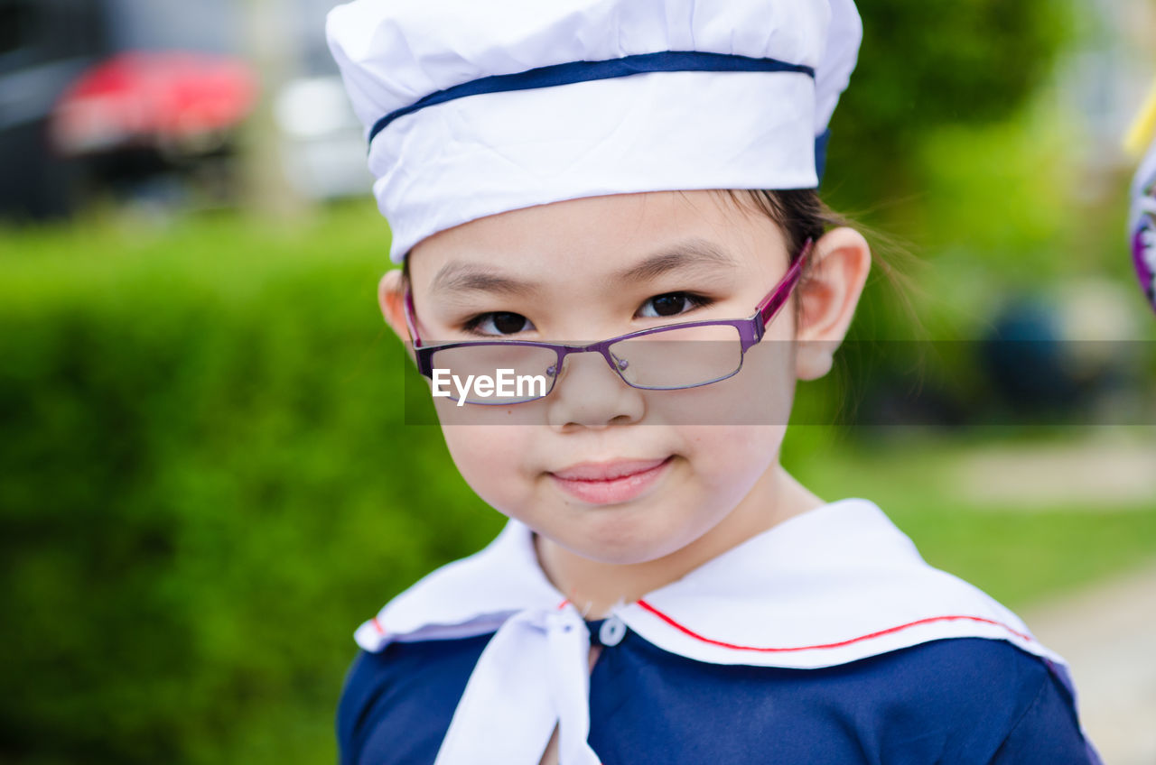 Portrait of smiling cute girl