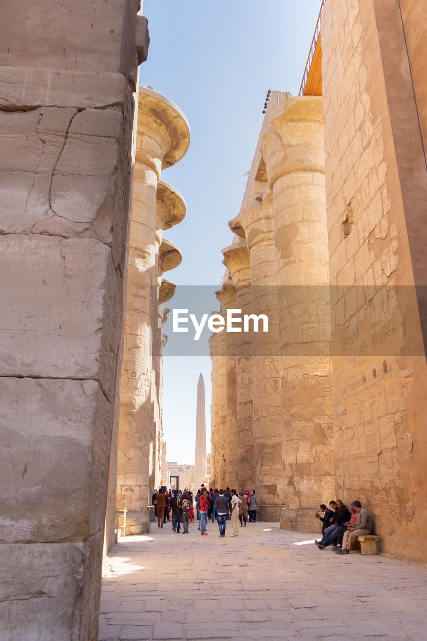 Stone pillars. luxor, egypt.