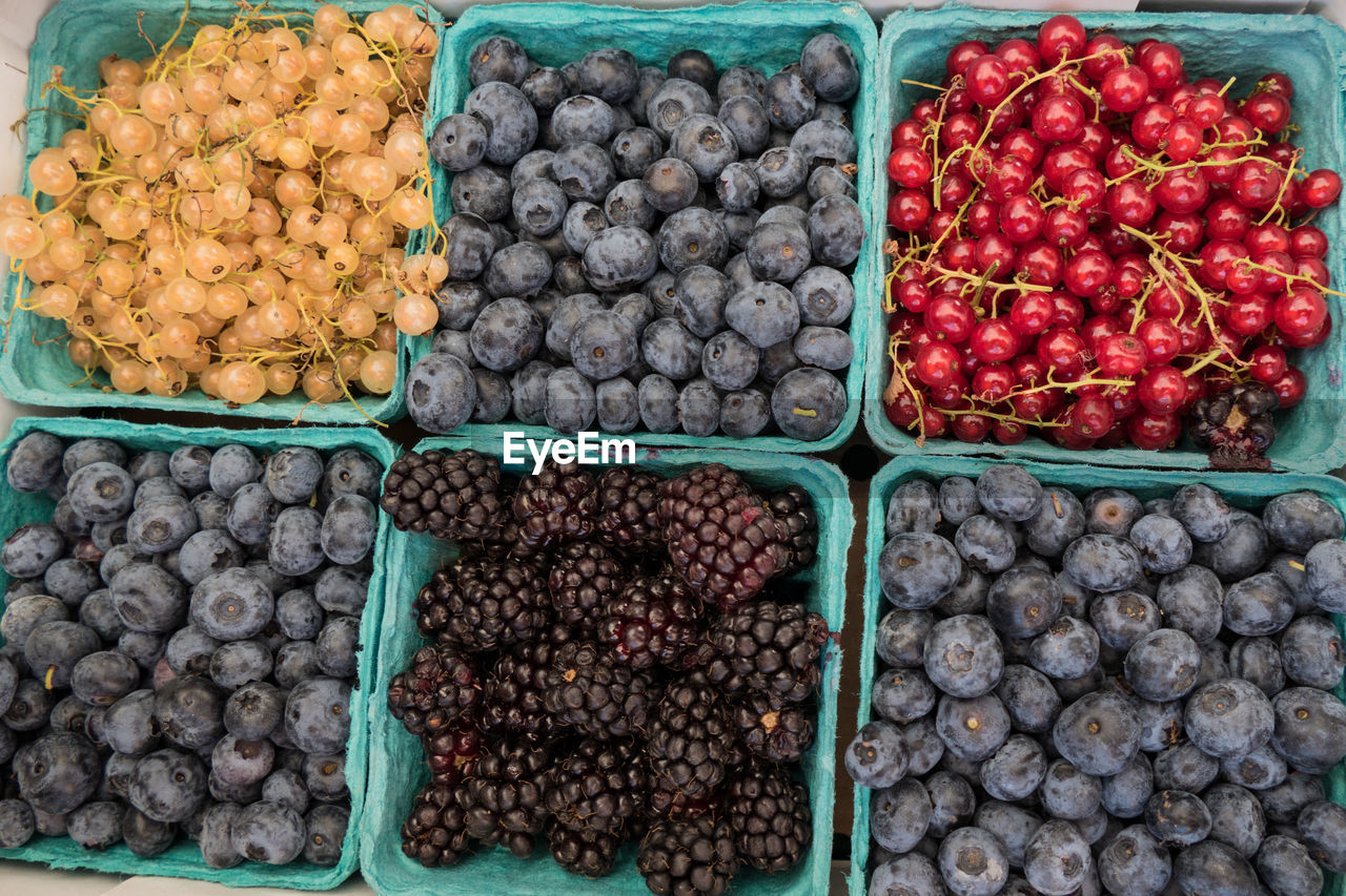 HIGH ANGLE VIEW OF FRUITS IN MARKET