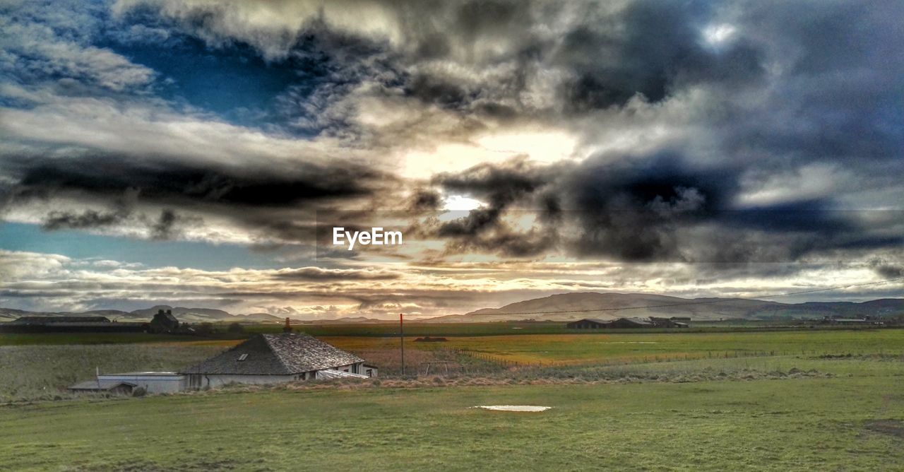 SCENIC VIEW OF LANDSCAPE AGAINST CLOUDY SKY