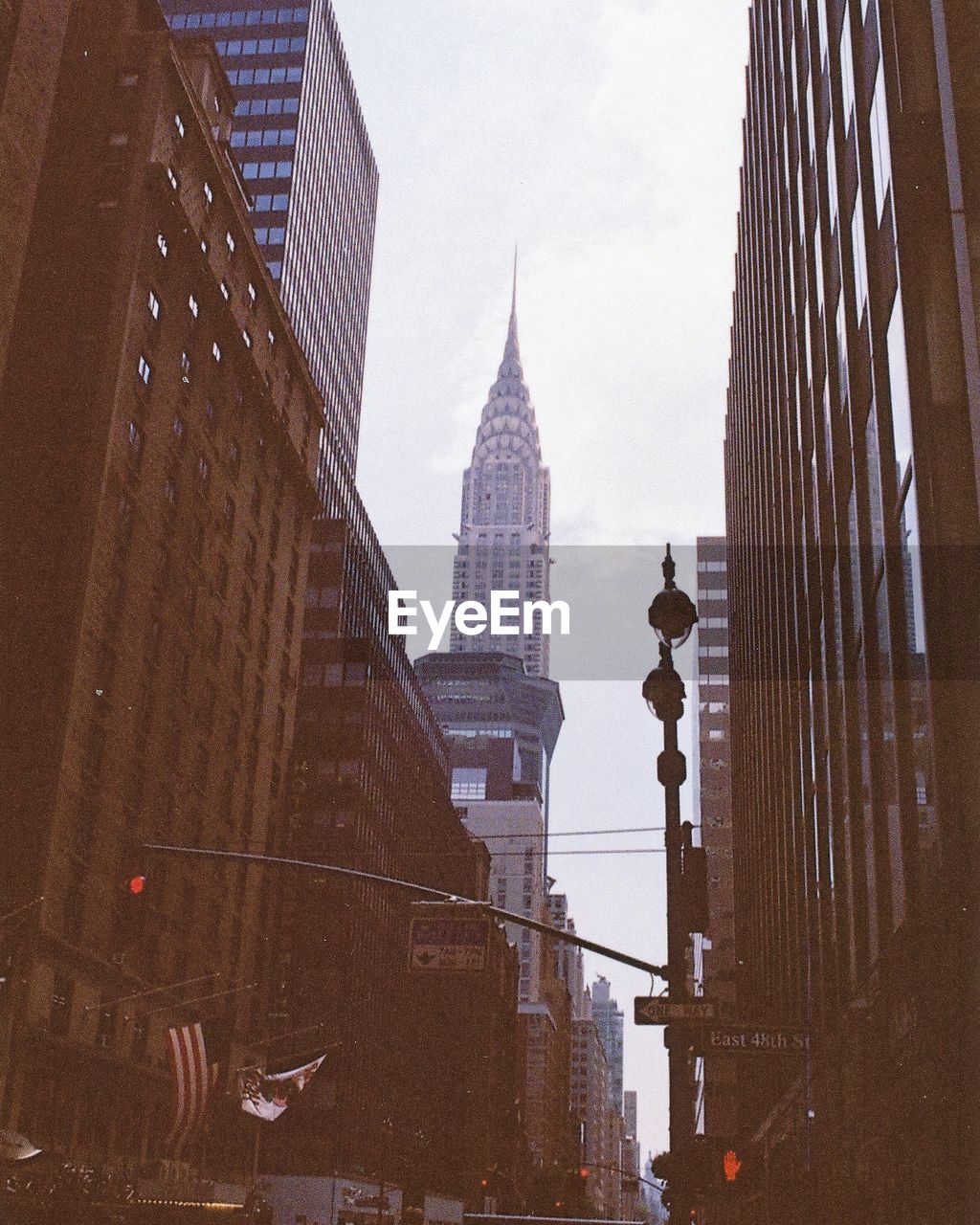 View of buildings in city at dusk