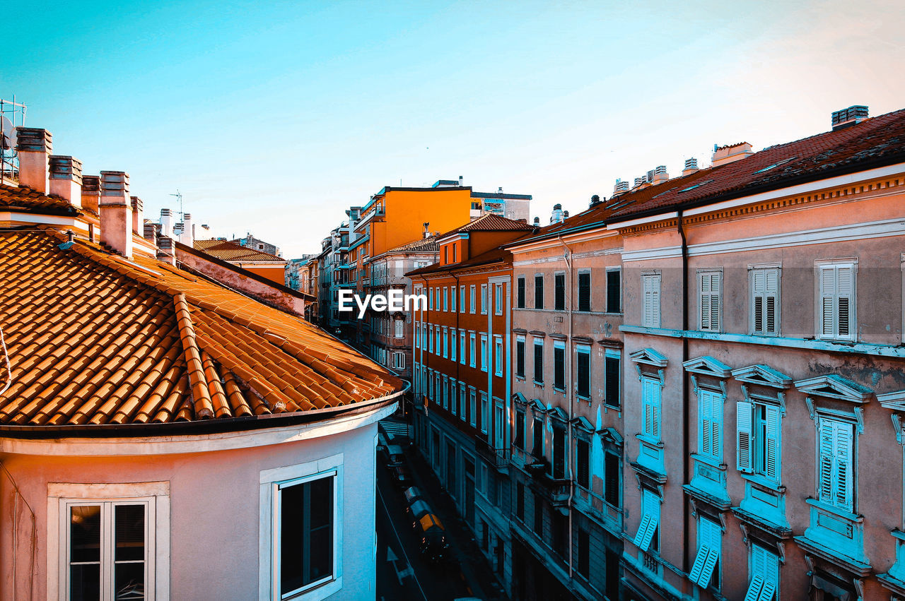 High angle view of buildings in italy