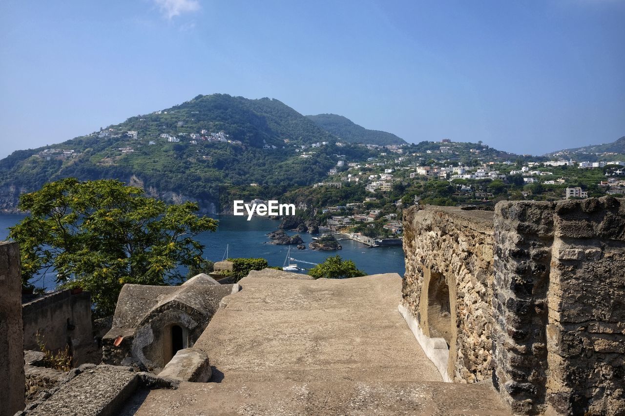 Panoramic views of ischia bridge