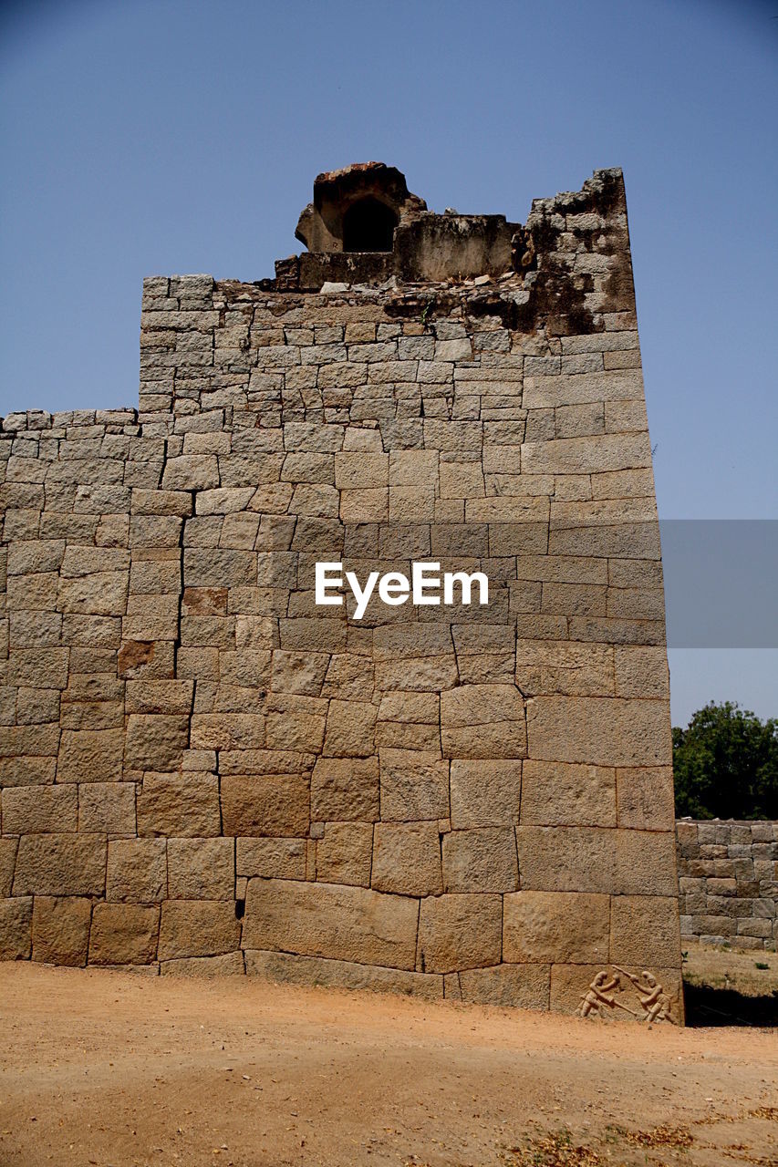 LOW ANGLE VIEW OF OLD RUIN OF BUILDING