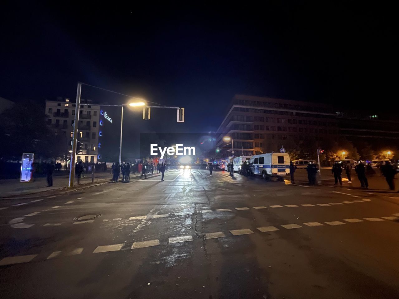 ILLUMINATED STREET AT NIGHT