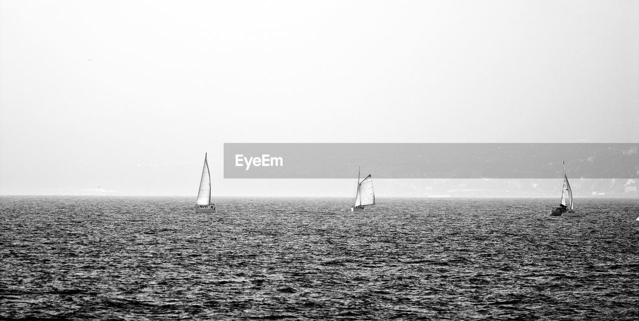 VIEW OF SEA AGAINST CLEAR SKY