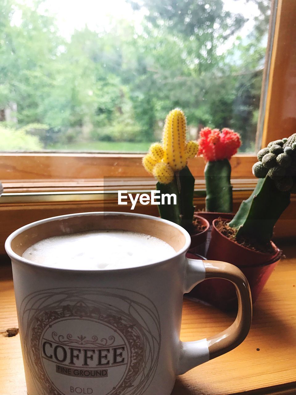 CLOSE-UP OF VASE ON WINDOW SILL