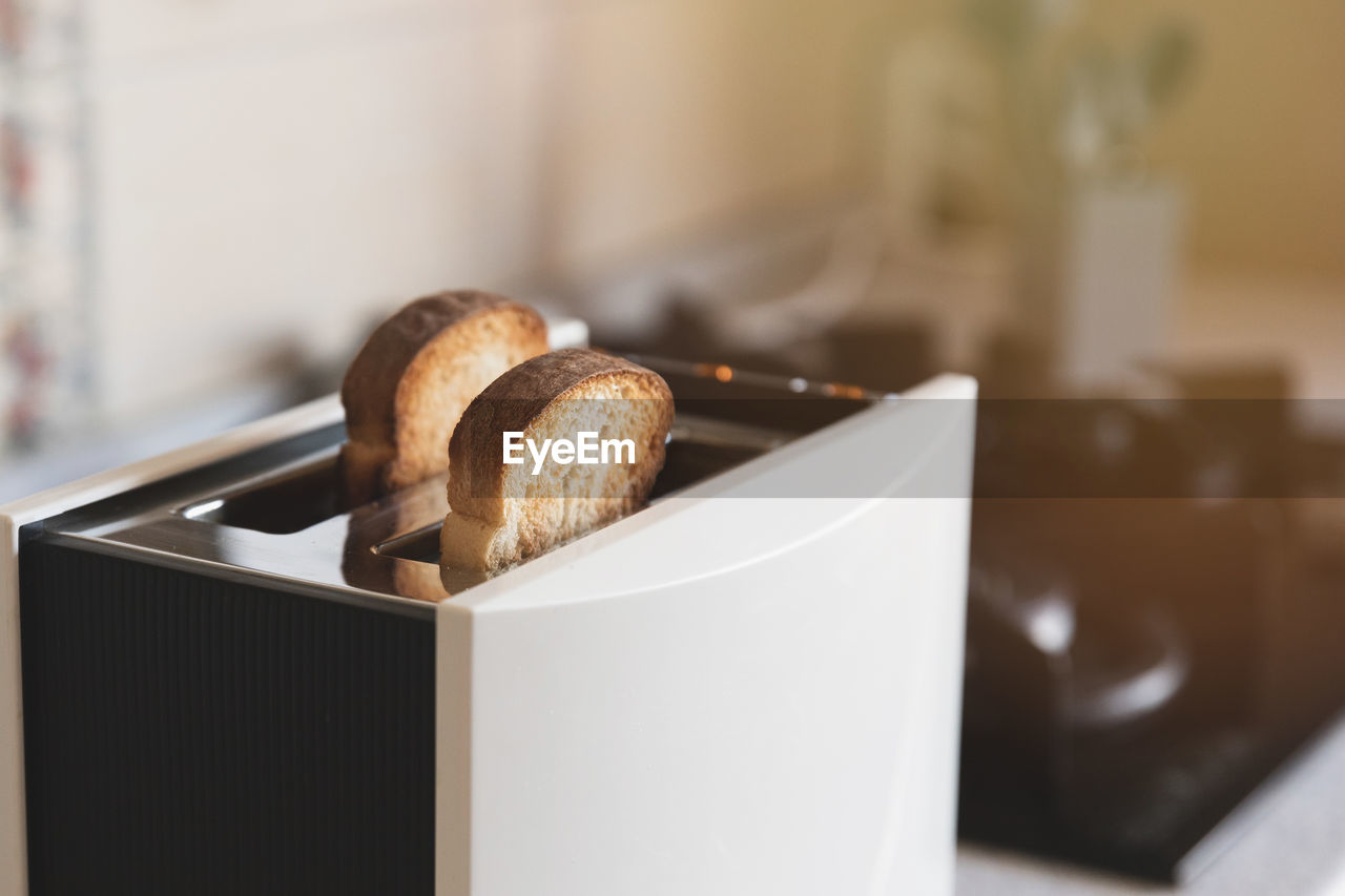 close-up of bread on table