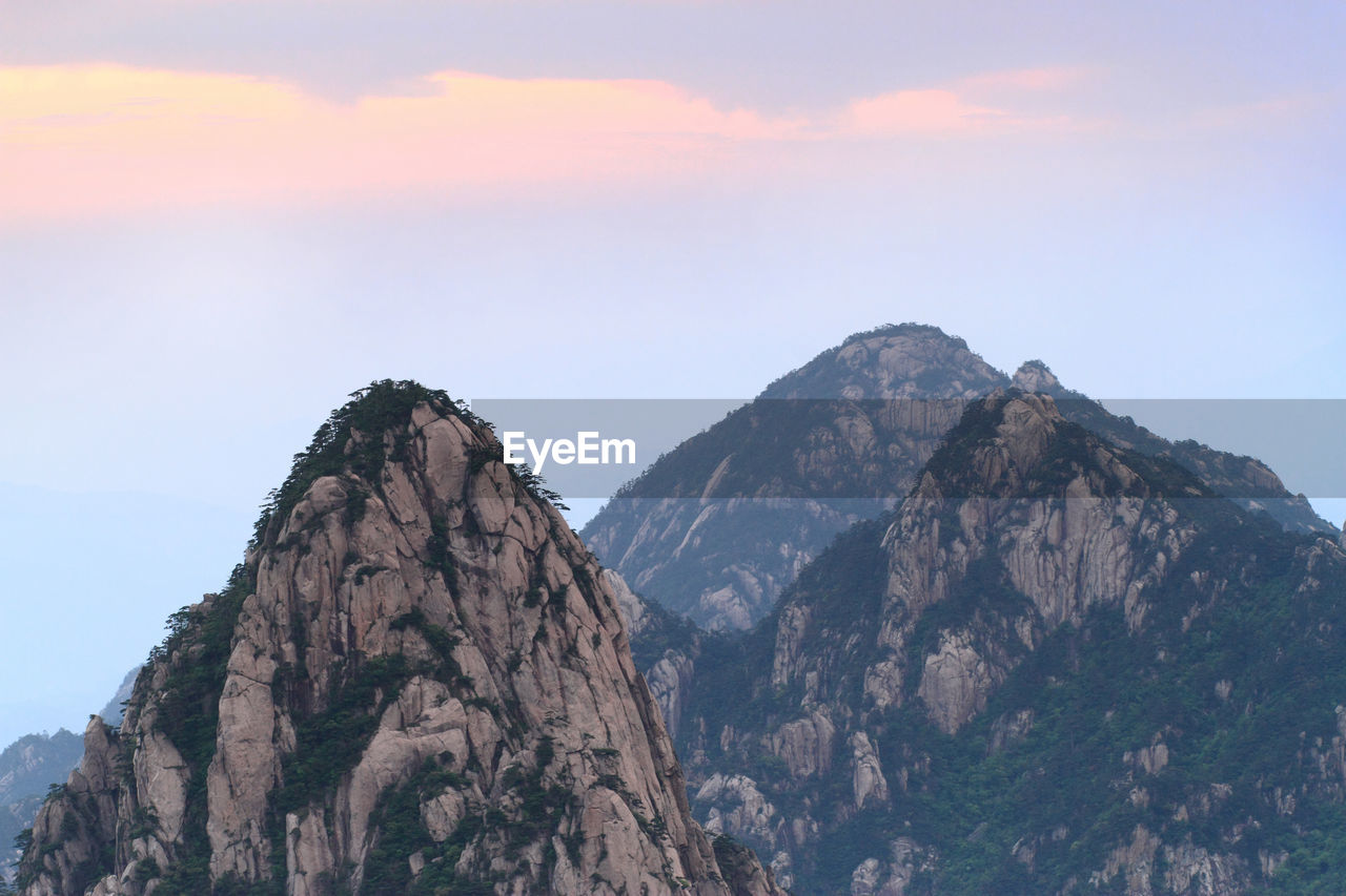 Rock formations against sky