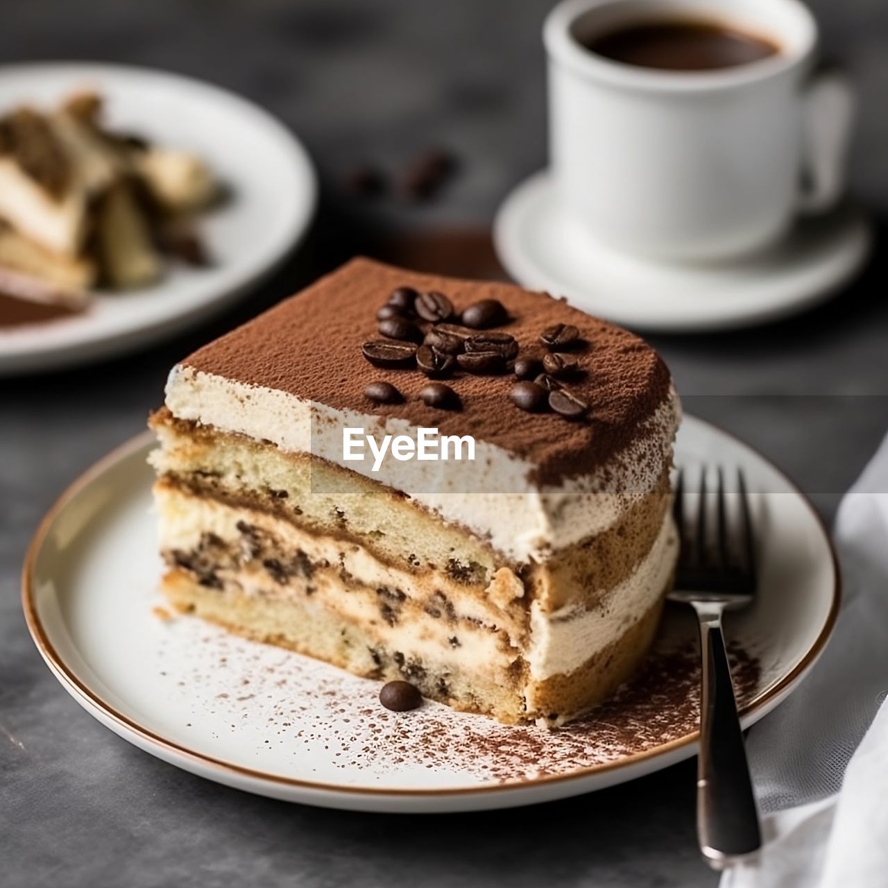 high angle view of dessert in plate on table