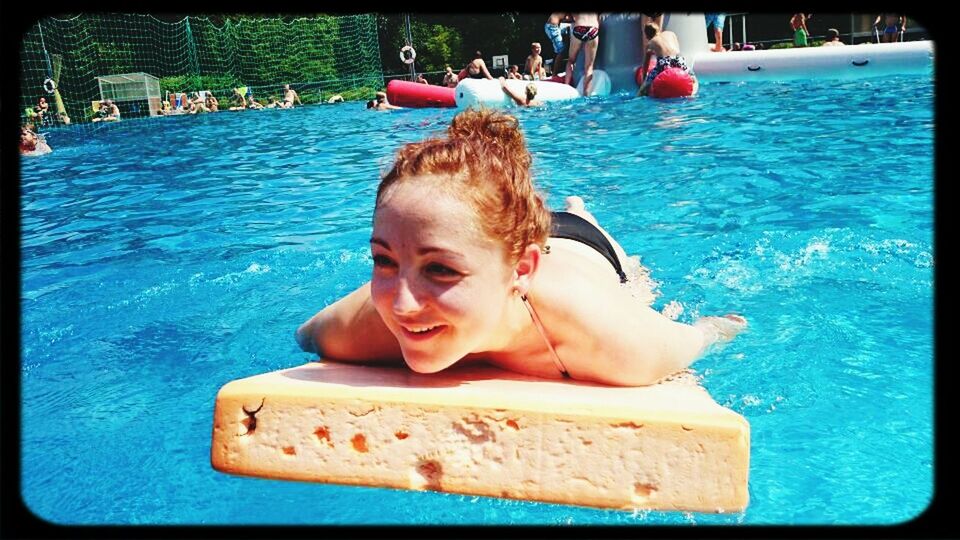 Young woman at the pool