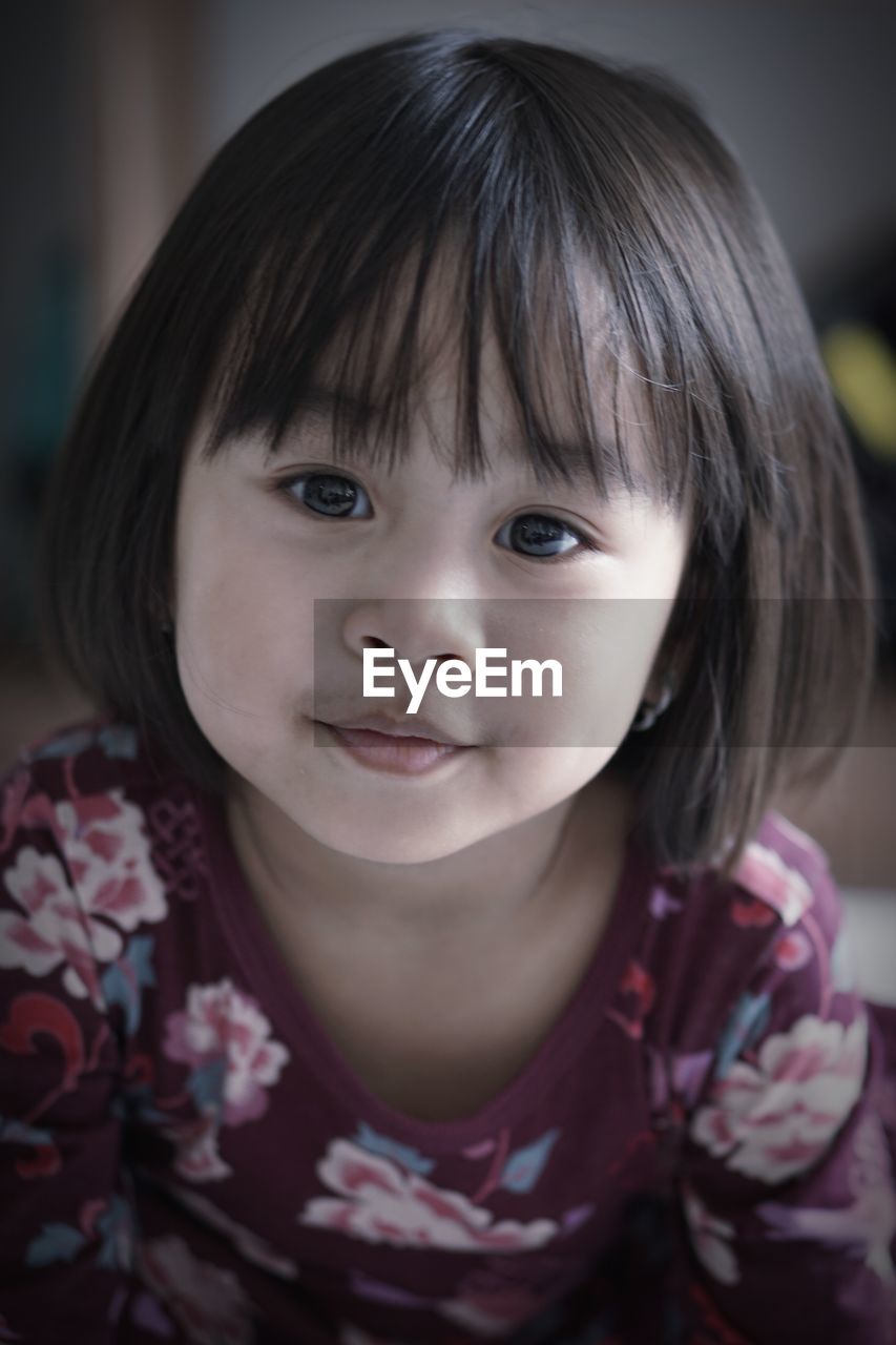 Close-up portrait of cute baby