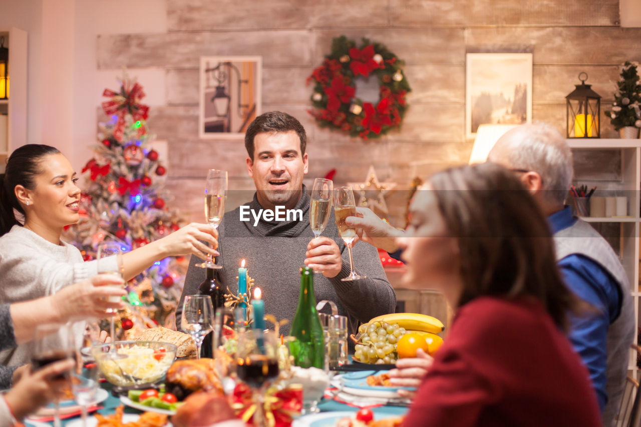 Group of people at restaurant