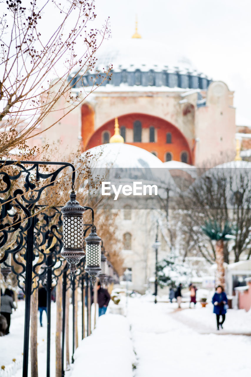 Sultanahmet square with snow