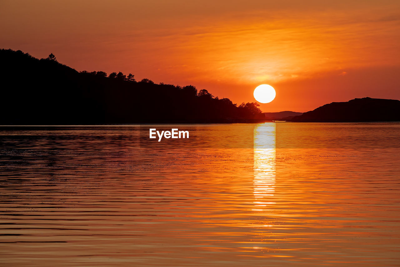 SCENIC VIEW OF SEA DURING SUNSET