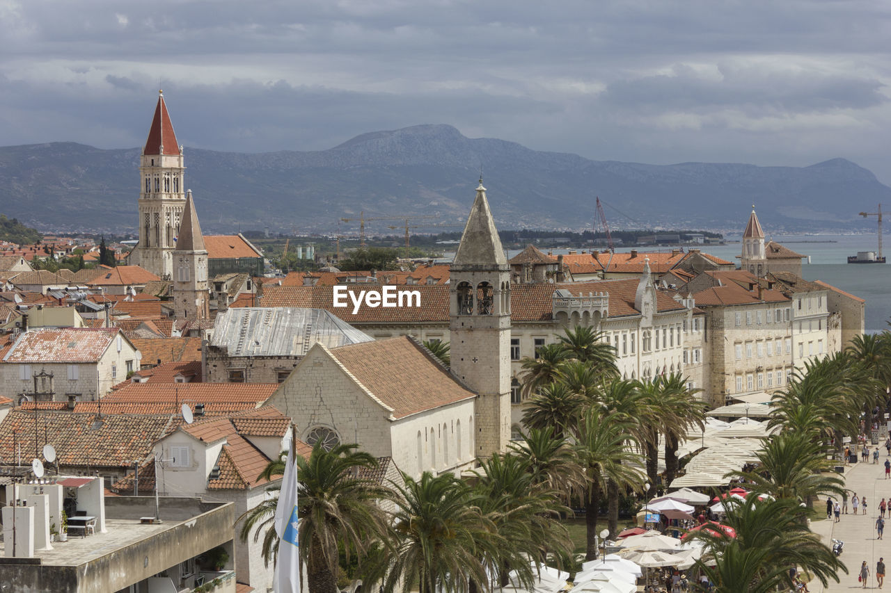 Panoramic shot of townscape against sky