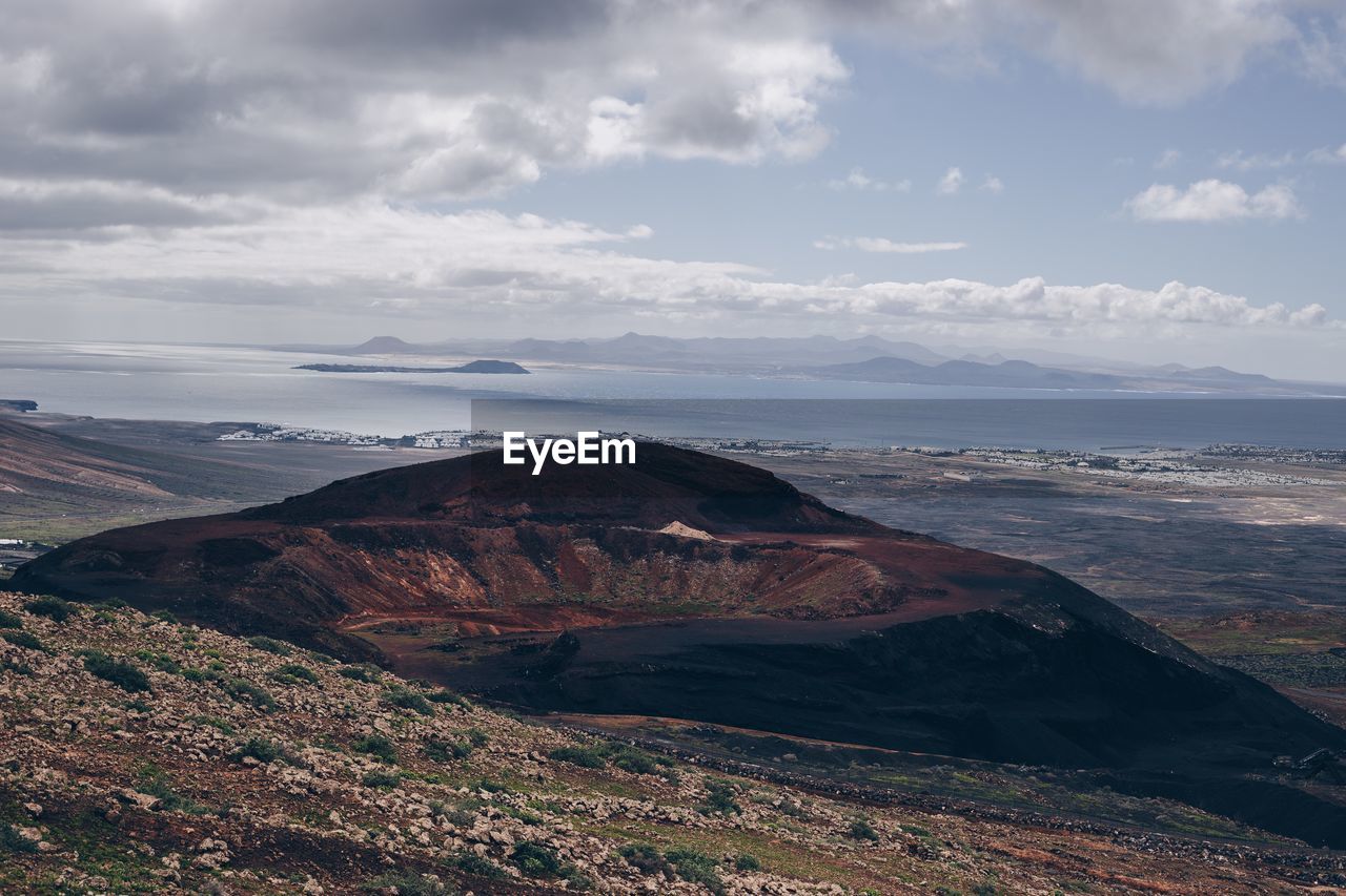 SCENIC VIEW OF LAND AND MOUNTAINS AGAINST SKY