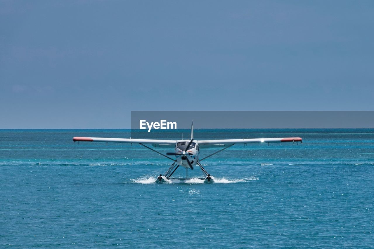 Float plane at fort jefferson in dry tortugas